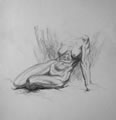 Michael Hensley Drawings, Female Form 103